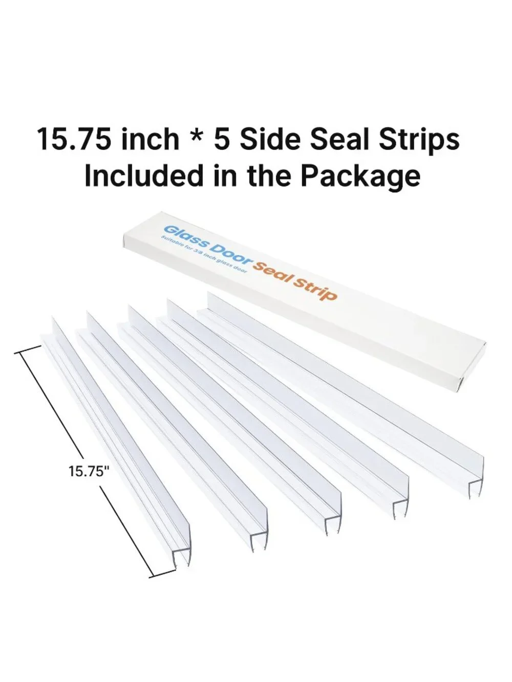 NEW AmazerBath 5 piece Shower Door Side Seal Strip 3/8